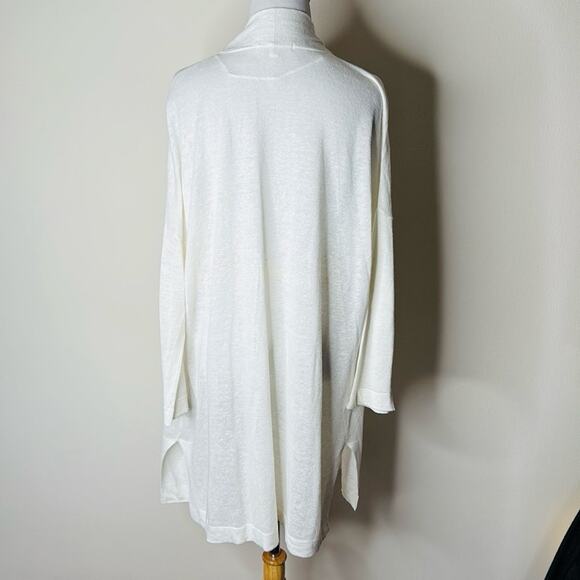 Uniqlo White Linen Duster Cardigan - Picture 4 of 5